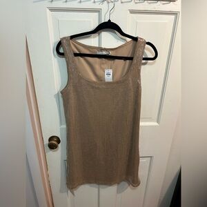 NWT Abercrombie & Fitch sequined square neck mini dress